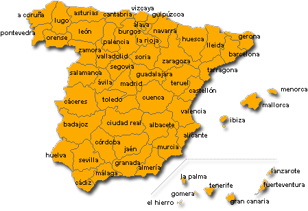 mapa provincias españolas