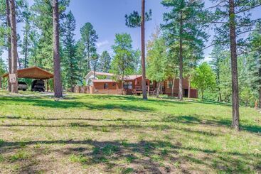 Unique  Bear Country Cabin  In Ruidoso W/ Hot Tub!