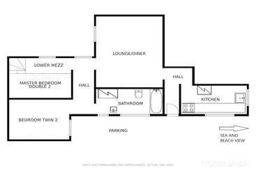 Beach Breeze Croyde 2 Bed, Sleeps 4 5, Sea Beach Views