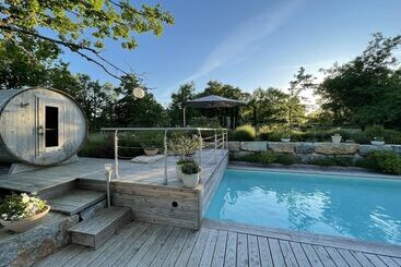 پانسیون Maison D Hôtes De Charme Le Clos De La Fontaine Piscine & Spa