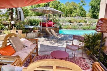 پانسیون Maison D Hôtes De Charme Le Clos De La Fontaine Piscine & Spa