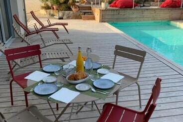 پانسیون Maison D Hôtes De Charme Le Clos De La Fontaine Piscine & Spa