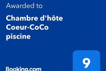تختخواب و صبحانه Chambre D Hôte Coeur Coco Piscine