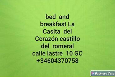 تختخواب و صبحانه La Casita Del Corazon