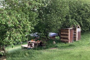 هتل 4 Large Bell Tents & Remote Wood Cabin   Sleeps 16