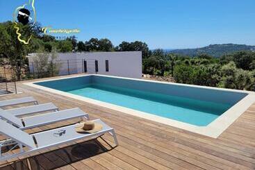 Casa Balancinu Vue Panoramique Sur Montagne Et Mer Piscine Privée