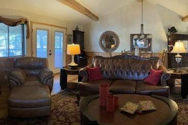 Lake View Two Bedroom, Two Bath Log Sided Cottage With Private Hot Tub Overlooking Lake Ouachita. By