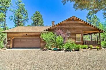 Deck, Grill & Fire Pit: Spacious Show Low Hideaway