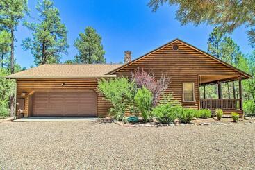 Deck, Grill & Fire Pit: Spacious Show Low Hideaway