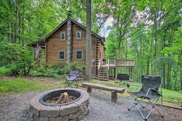 コテージ Log Cabin In The Woods W/ Deck, Game Room, Hot Tub