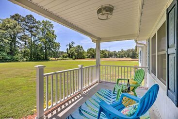 茅舍 Waterfront Reedville Home W/ Private Dock!