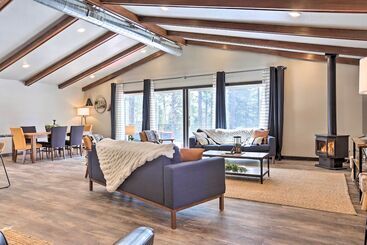 Modern Lead Cabin W/ Private Hot Tub & Fireplace!