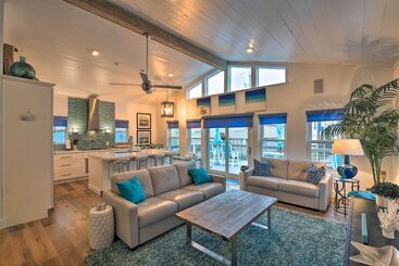 Updated Beach House W/ Private Beach + Hot Tub!