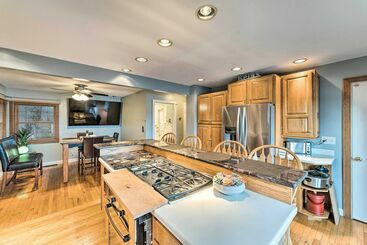 Riverfront Rockford Home W/ Fire Pit & Deck!