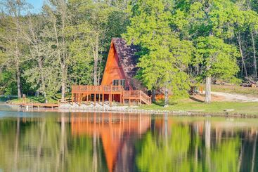 Lakefront A Frame Cabin With Community Perks