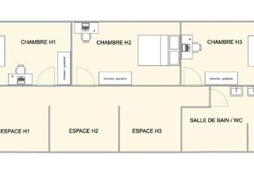 پانسیون Coeur De Ville #h3   Wifi Et Netflix   Lave Linge   Logement Partagé   Chambre Privée