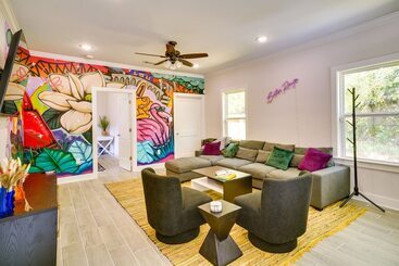 Midcity Mural House In Baton Rouge: 3 Mi To Lsu!