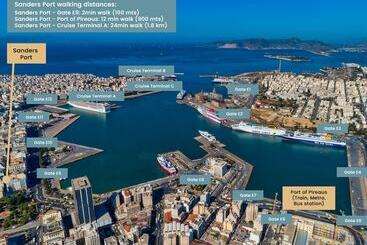 پانسیون Sanders Port   Inviting Studio Near Piraeus Port