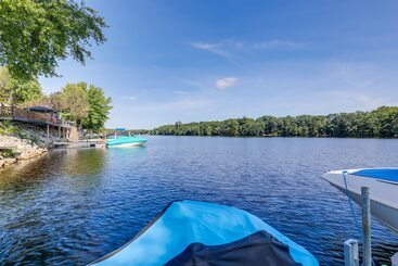 Riverfront New Hampshire Cottage W/ Boat Dock