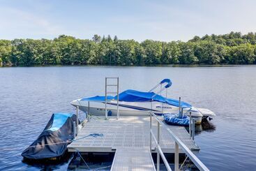 Riverfront New Hampshire Cottage W/ Boat Dock