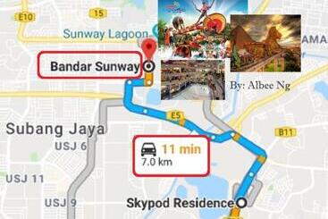 هتل آپارتمان Puchong Skypod Residence, 1 5 Pax With Balcony Unit, Walking Distance To Ioi Mall, 10min Drive To Su