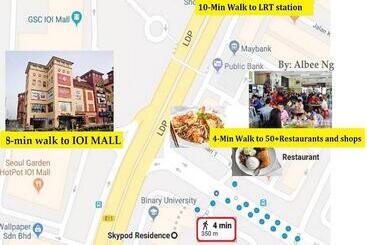 Puchong Skypod Residence, 1 5 Pax With Balcony Unit, Walking Distance To Ioi Mall, 10min Drive To Su