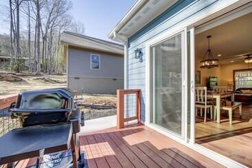 Maggie Valley Resort Home: Fire Pit, Pool & Stream