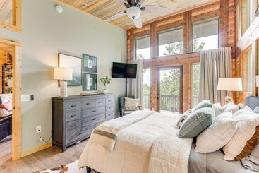 بيت ريفى 2 Decks, Grill, Hot Tub: Mountain Cabin In Murphy