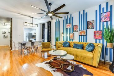 Colorful Baton Rouge Home: Deck, Grill & Fire Pit