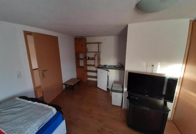 فندق فئة نجمة واحدة Biberach Riss Zimmer Frei, Einzel Zimmer Bad Küche