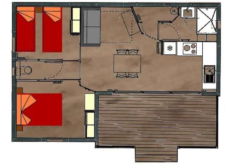 酒店 Camping Le Verdoyant   Chalets