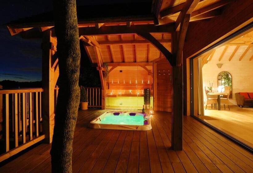 Cabane De Prestige Avec Jacuzzi Et Sauna Privatifs