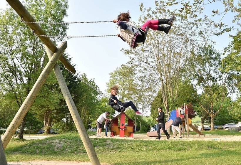 酒店 Camping Le Petit Lion   Lodges Bois