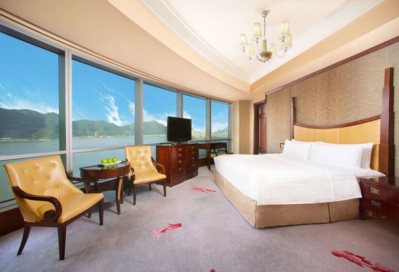 هتل Shangri La Wenzhou A Panoramic View Of The River, Adjacent To Wenzhou International Convention And E