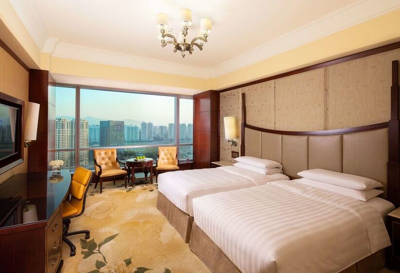 هتل Shangri La Wenzhou A Panoramic View Of The River, Adjacent To Wenzhou International Convention And E