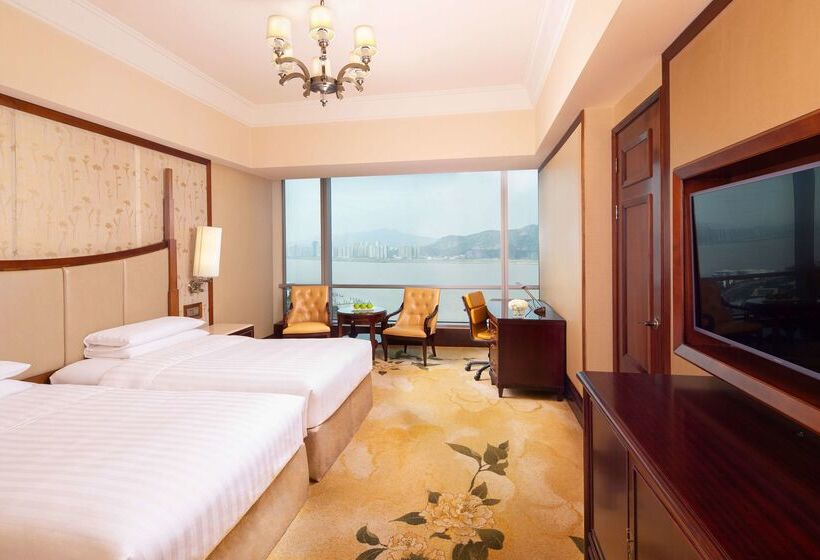 هتل Shangri La Wenzhou A Panoramic View Of The River, Adjacent To Wenzhou International Convention And E