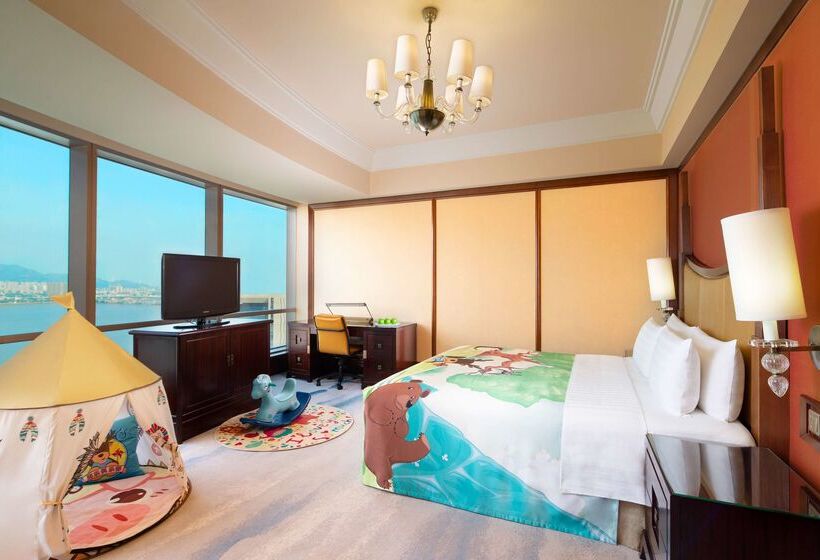 هتل Shangri La Wenzhou A Panoramic View Of The River, Adjacent To Wenzhou International Convention And E