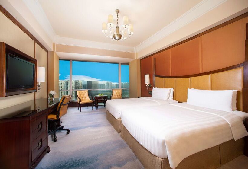 هتل Shangri La Wenzhou A Panoramic View Of The River, Adjacent To Wenzhou International Convention And E