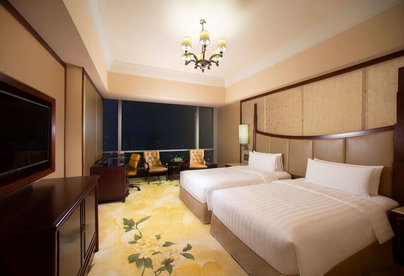 هتل Shangri La Wenzhou A Panoramic View Of The River, Adjacent To Wenzhou International Convention And E