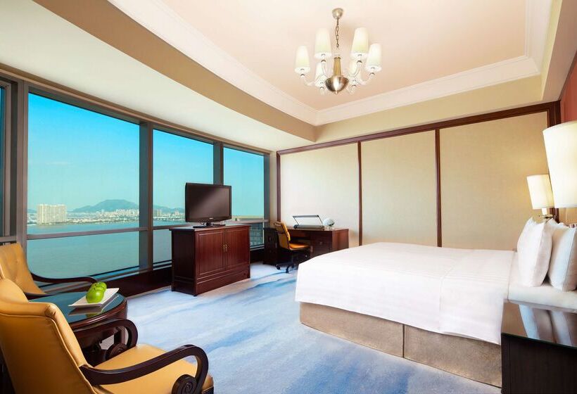 هتل Shangri La Wenzhou A Panoramic View Of The River, Adjacent To Wenzhou International Convention And E