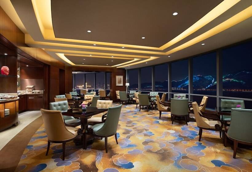 هتل Shangri La Wenzhou A Panoramic View Of The River, Adjacent To Wenzhou International Convention And E