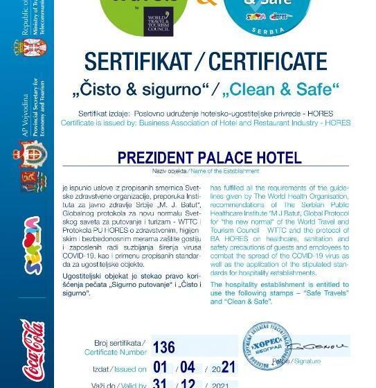 هتل Prezident Palace Belgrade   Adults Only