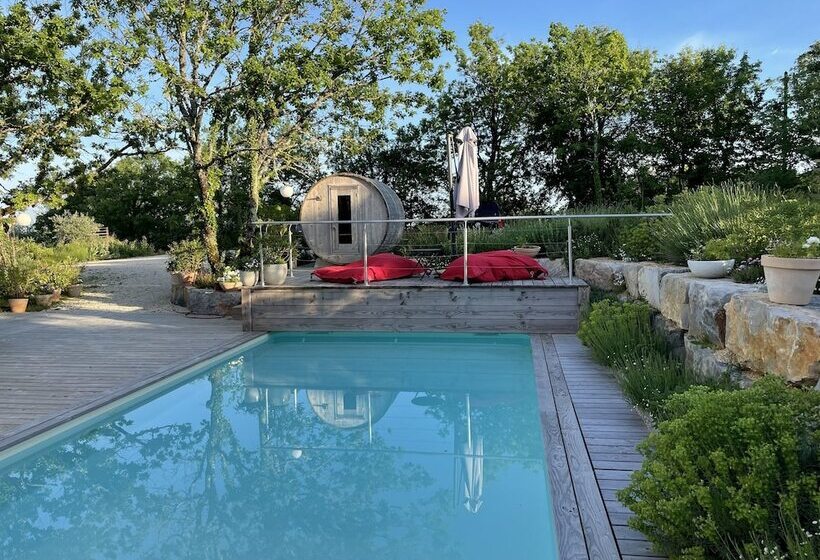 پانسیون Maison D Hôtes De Charme Le Clos De La Fontaine Piscine & Spa