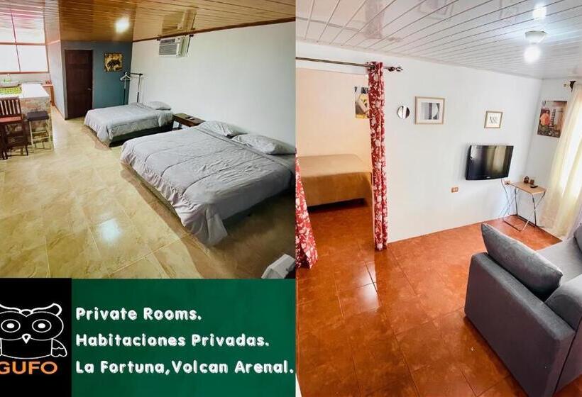 ベッドアンドブレックファースト Gufo Rooms , Apartahotel , La Fortuna Volcan Arenal