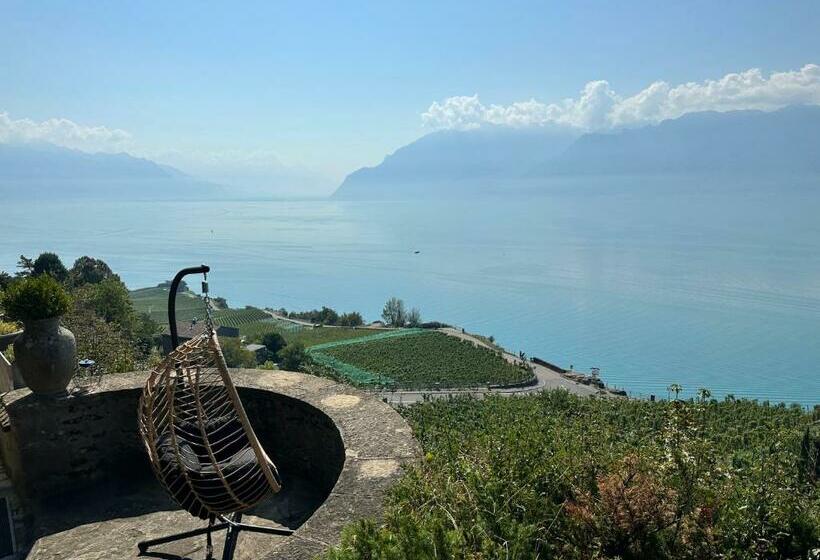 پانسیون Panoramic Room In The Vineyard,stunning Views Of Lake And Alps
