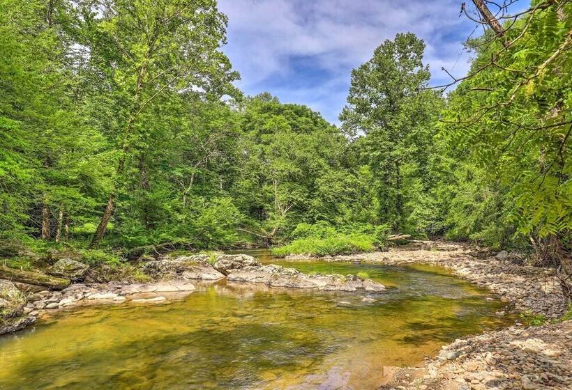Porch & On Site Creek: Marshall Cabin Retreat
