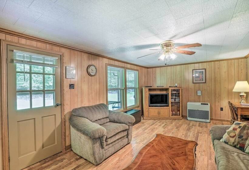 Porch & On Site Creek: Marshall Cabin Retreat