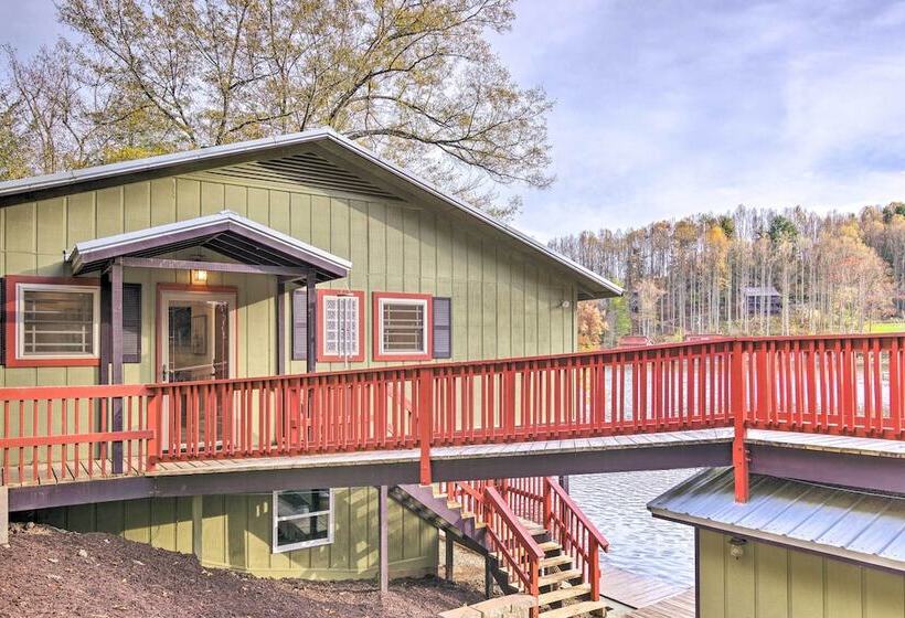 Lakefront Zirconia Home W/ Boathouse & Dock!