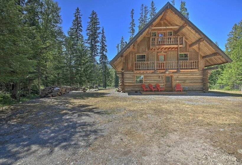 Expansive Moyie Riverfront Cabin Pets Welcome!