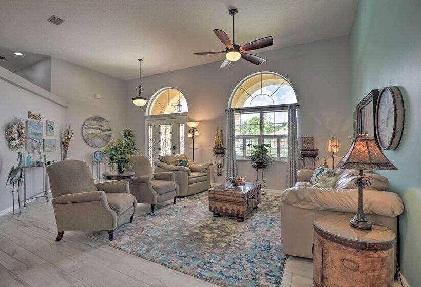 Canal Front Palm Coast Home W/ Pool, Theater Room!
